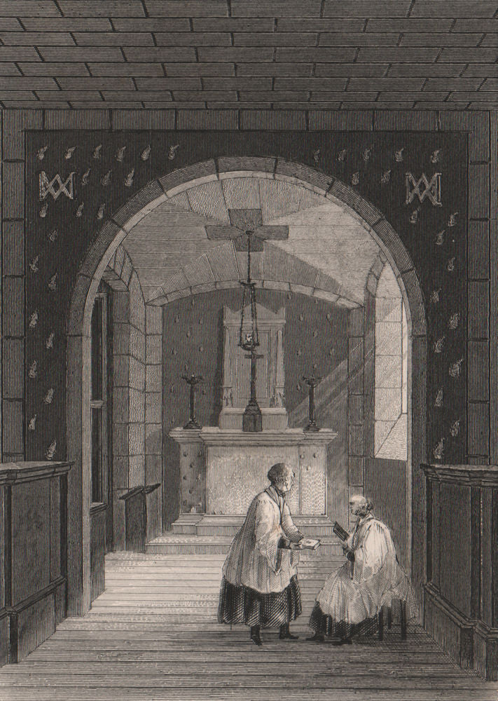 PARIS. Chapelle Expiatoire, Conciergerie. BICKNELL 1845 old antique print